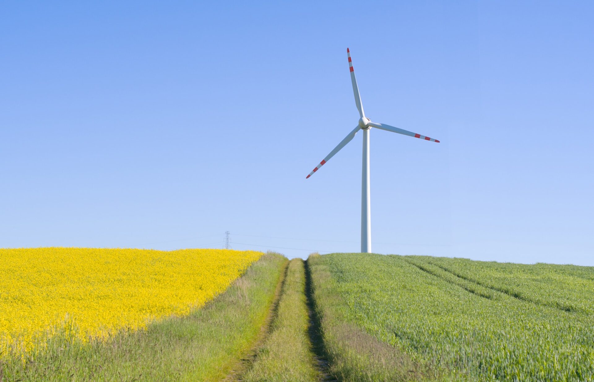 landscape with wind power